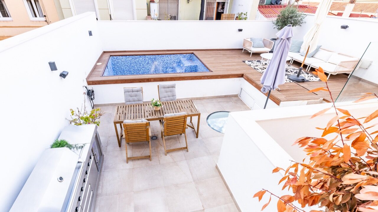 Spiseplads på taget